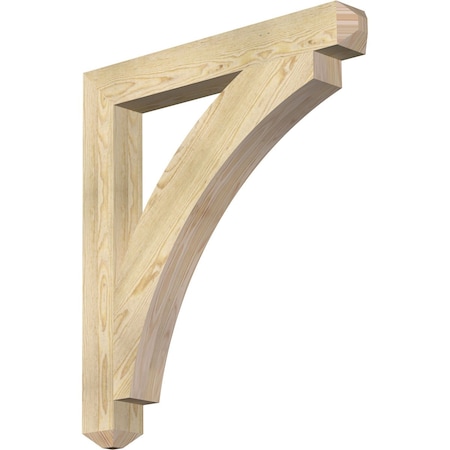 Ekena Millwork Thorton Craftsman Rough Sawn Bracket, Douglas Fir, 4"W x 32"D x 36"H BKT04X32X36THR04RDF